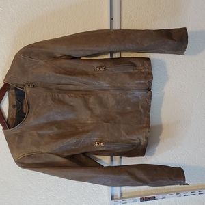 Banana Republic 100% Leather Small Brown Jacket
